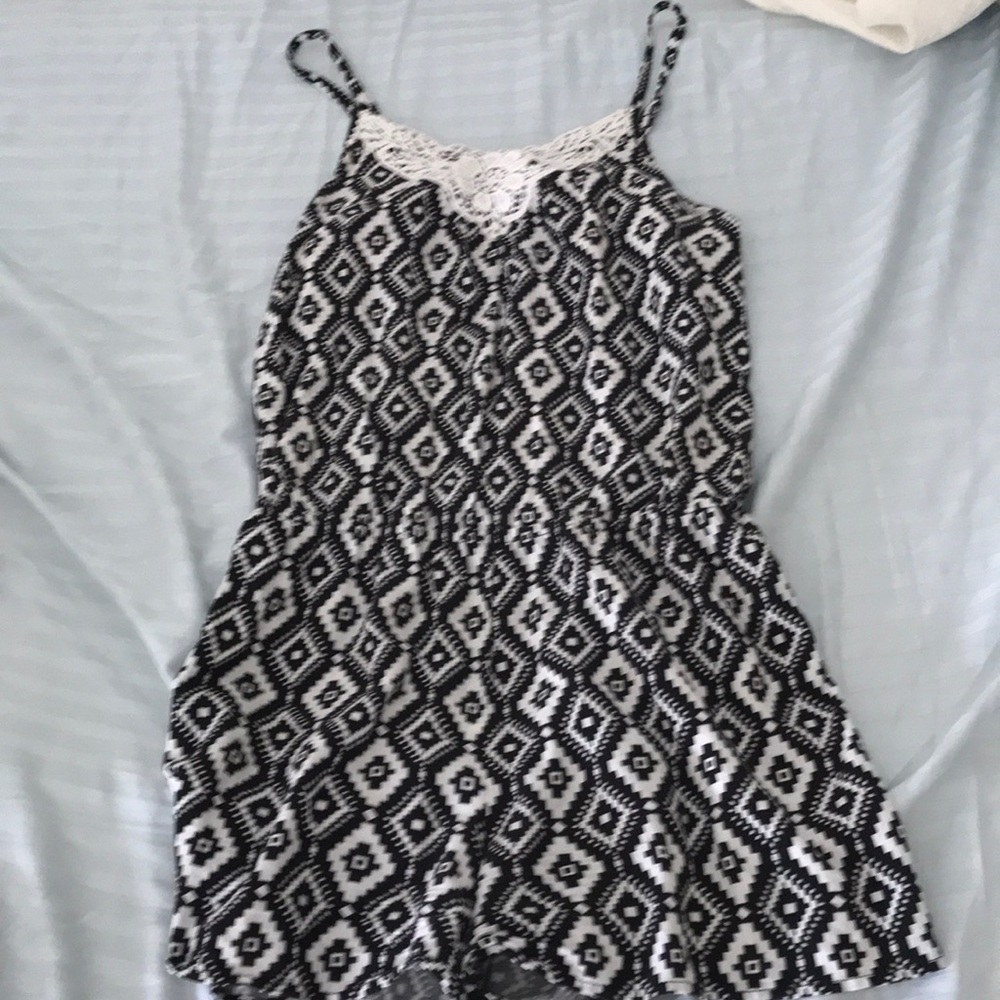 Black and white romper